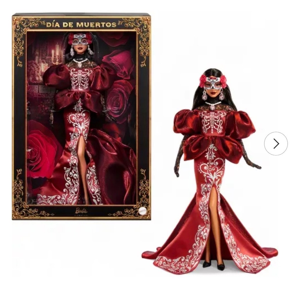 Barbie Signature 2026 Dia De Muertos Doll Satin Mermaid Dress Calavera Mask NEW